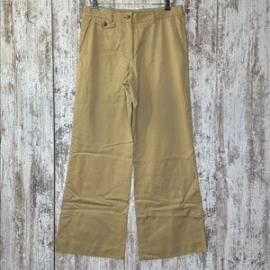 Dries Van Noten Tan Wide-Leg Cotton Trousers